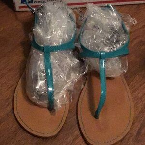 Sunny feet Teal sandals Gently worn clean condition